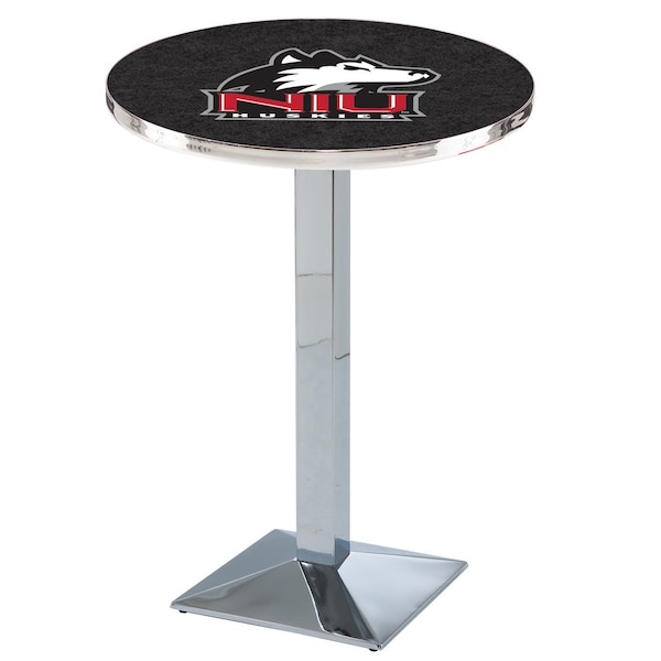 42" Chrome Northern Illinois Pub Table